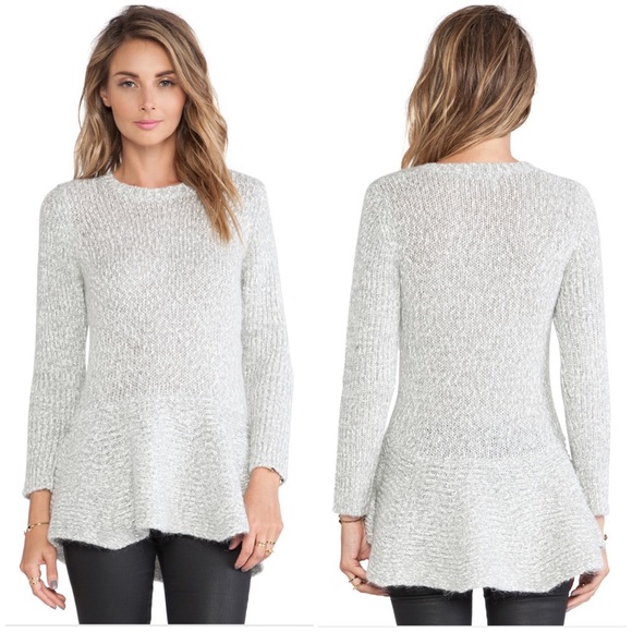 NWT Derek Lam 10 Crosby Peplum Sweater Size P - Picture 2 of 14